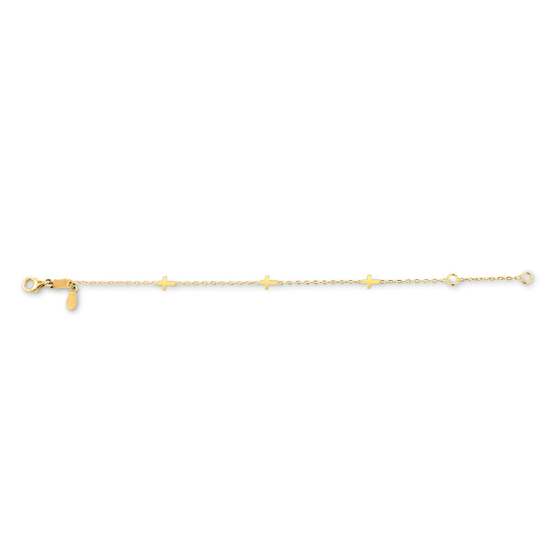 10K Yellow Gold 5/6&quot; Adjustable Bracelet