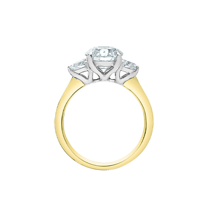 14K Yellow Gold 2.48TDW Lab-Grown Diamond Engagement Ring