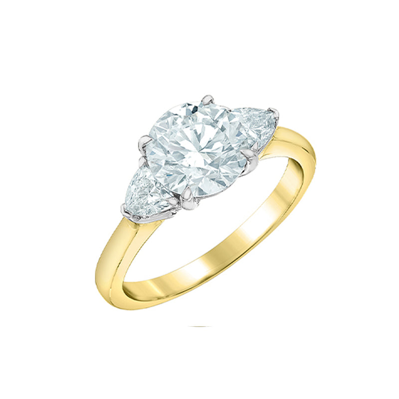 14K Yellow Gold 2.48TDW Lab-Grown Diamond Engagement Ring