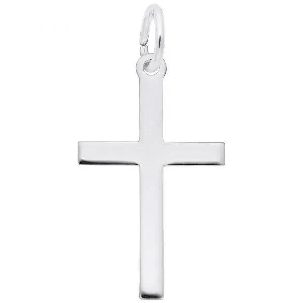 Sterling Silver Medium Plain Cross Charm