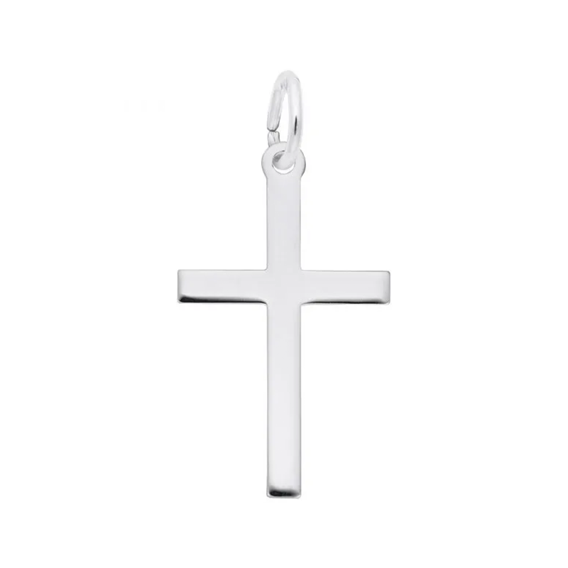 Sterling Silver Medium Plain Cross Charm