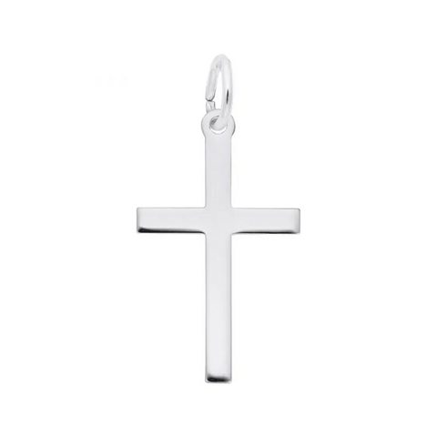 Sterling Silver Medium Plain Cross Charm