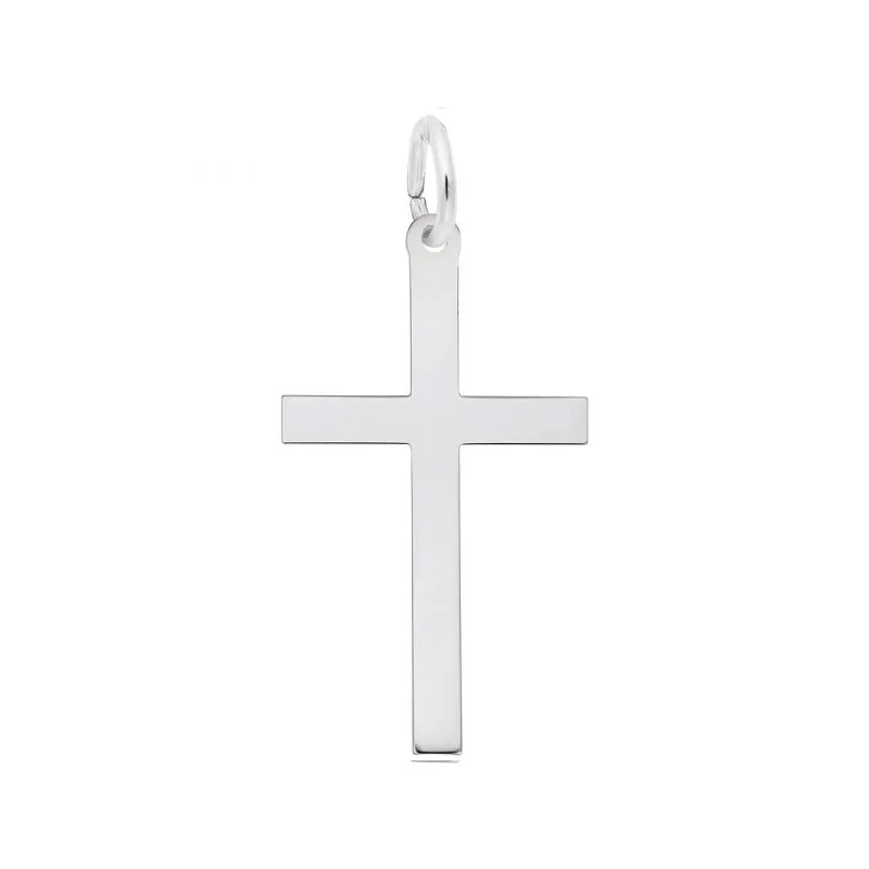 Sterling Silver Large Plain Cross Charm
