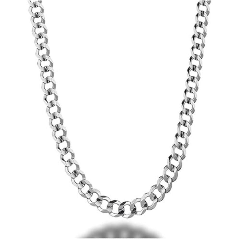 Sterling Silver 22&quot; 5.5mm Cuban Link Chain