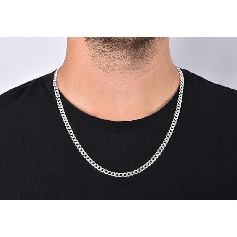 Sterling Silver 24&quot; 5.5mm Cuban Link Chain