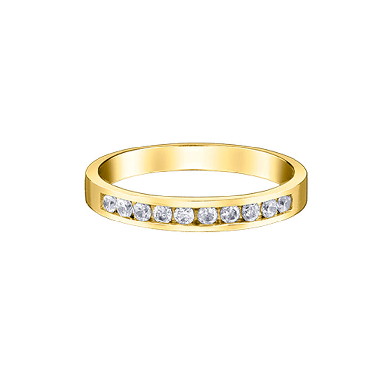 14K Yellow Gold 0.25TDW Diamond Channel Set Band