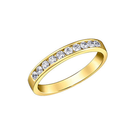 14K Yellow Gold 0.33TDW Diamond Channel-Set Band