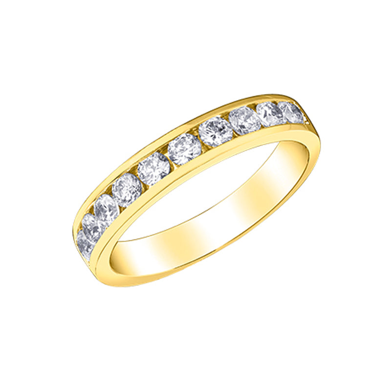 14K Yellow Gold 0.75TDW Diamond Channel-Set Band