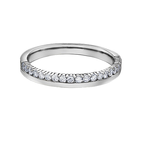14K White Gold 0.33TDW Diamond Love Wedding Band