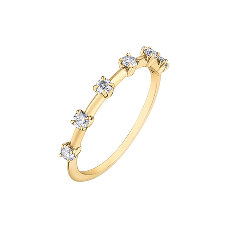 14K Yellow Gold 0.25TDW Canadian Diamond Band