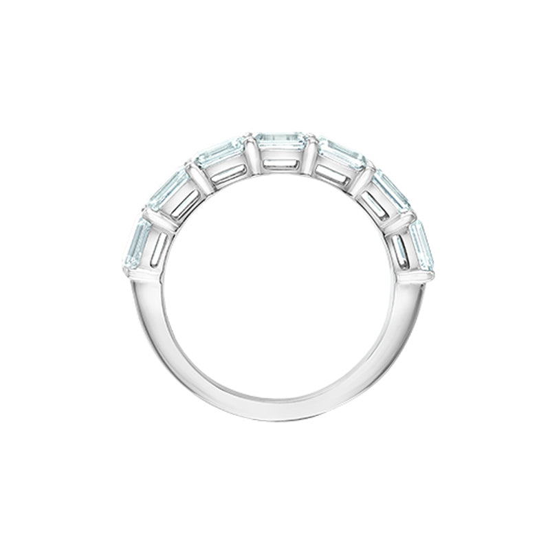 2.10TDW Lab Grown Diamond Emerald Cut Band in 14K White Gold