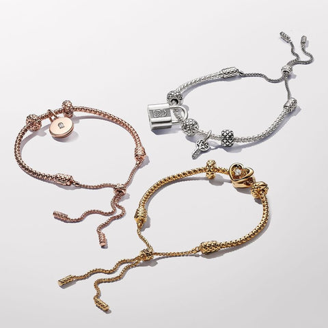Pandora Studded Chain Slider Bracelet