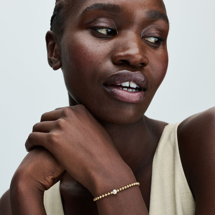 Pandora Treated Freshwater Cultured Pearl &amp; Beads Bracelet