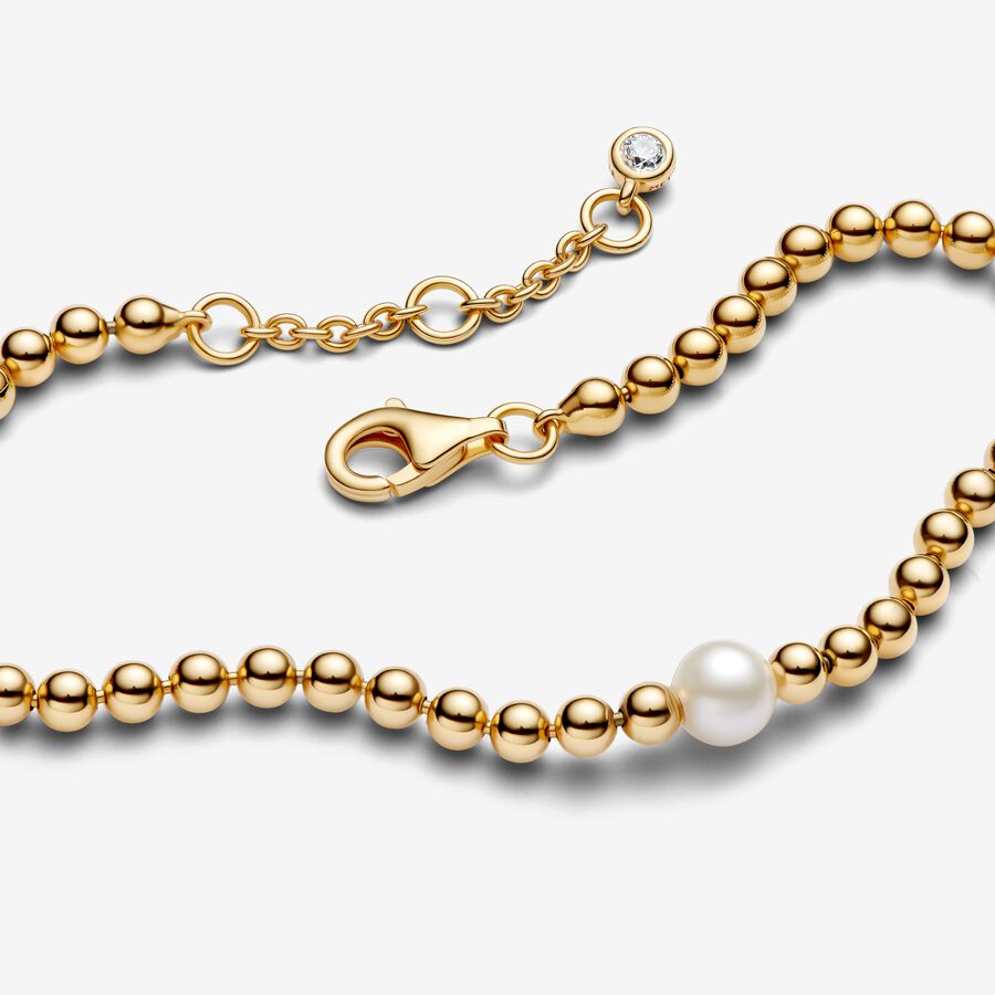 Pandora Treated Freshwater Cultured Pearl &amp; Beads Bracelet