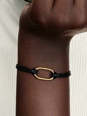 Pandora Openable Link Bracelet With Black Cord