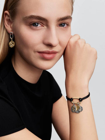 Pandora Openable Link Bracelet With Black Cord