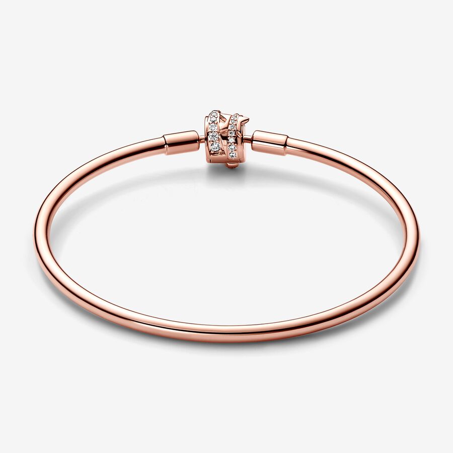 Pandora Moments Limited Edition Shooting Star Rose Gold Charm Bangle