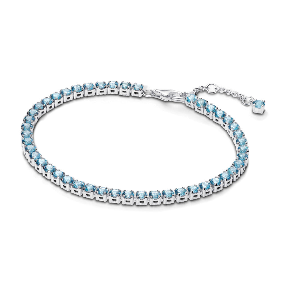 Pandora Sparkling Light Blue Tennis Bracelet