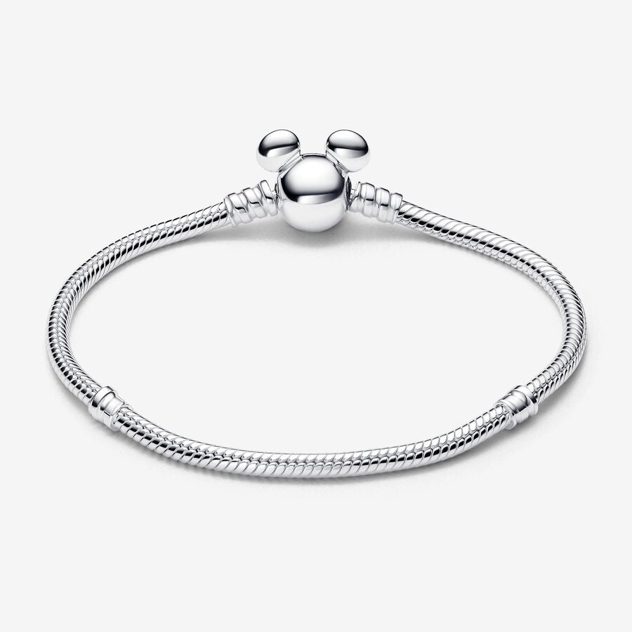 Pandora Disney Mickey Mouse Clasp Moments Snake Chain Bracelet
