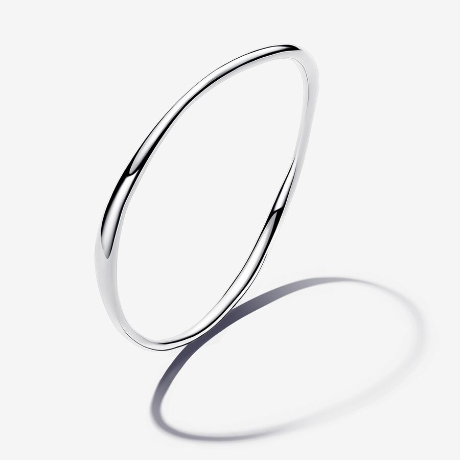 Pandora Organically Shaped Silver Bangle