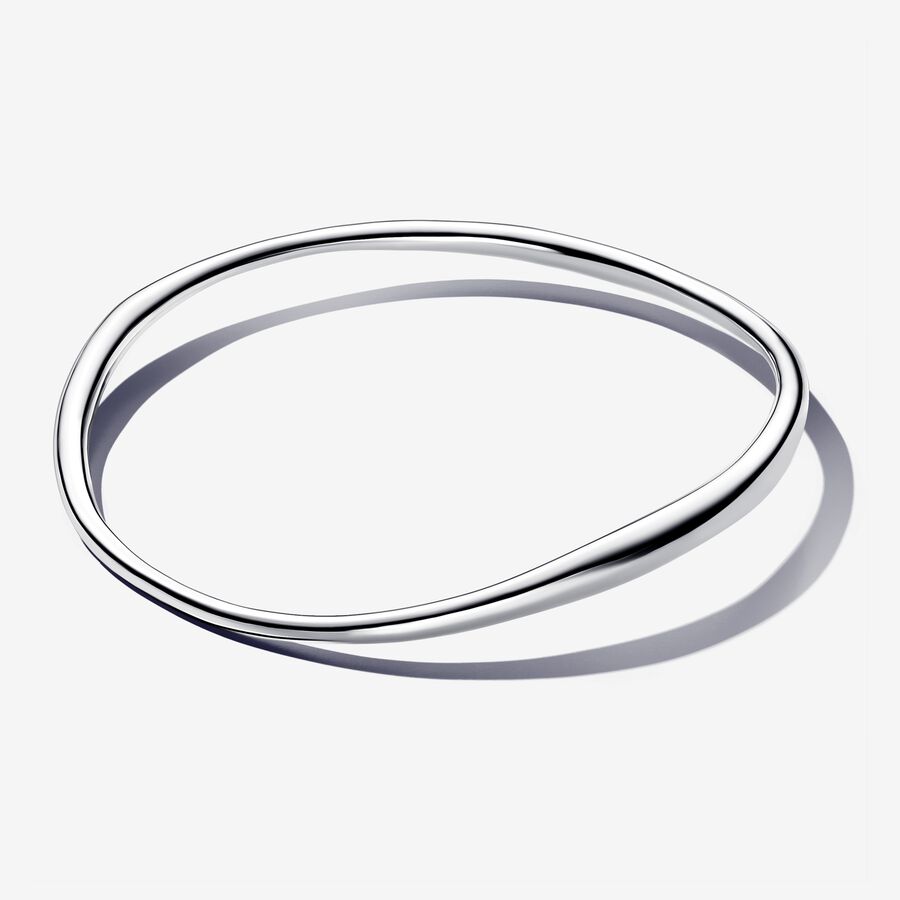 Pandora Organically Shaped Silver Bangle