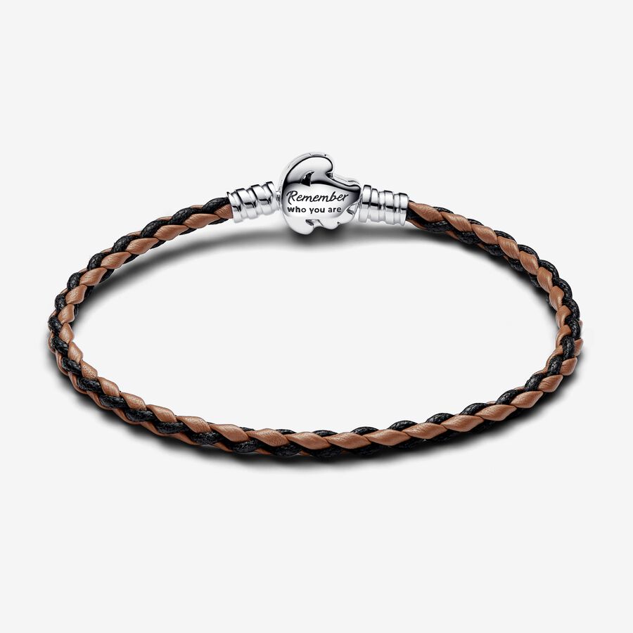 Pandora Moments Disney The Lion King Clasp Braided Leather Bracelet