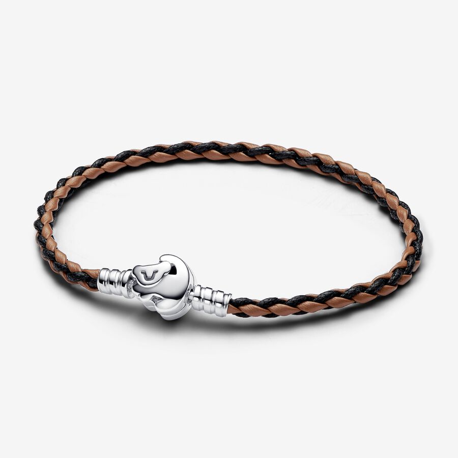 Pandora Moments Disney The Lion King Clasp Braided Leather Bracelet