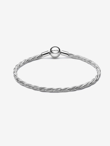 Pandora Round Clasp Twisted Snake Chain