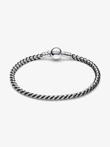 Pandora Black Cord Box Chain Bracelet