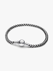 Pandora Black Cord Box Chain Bracelet