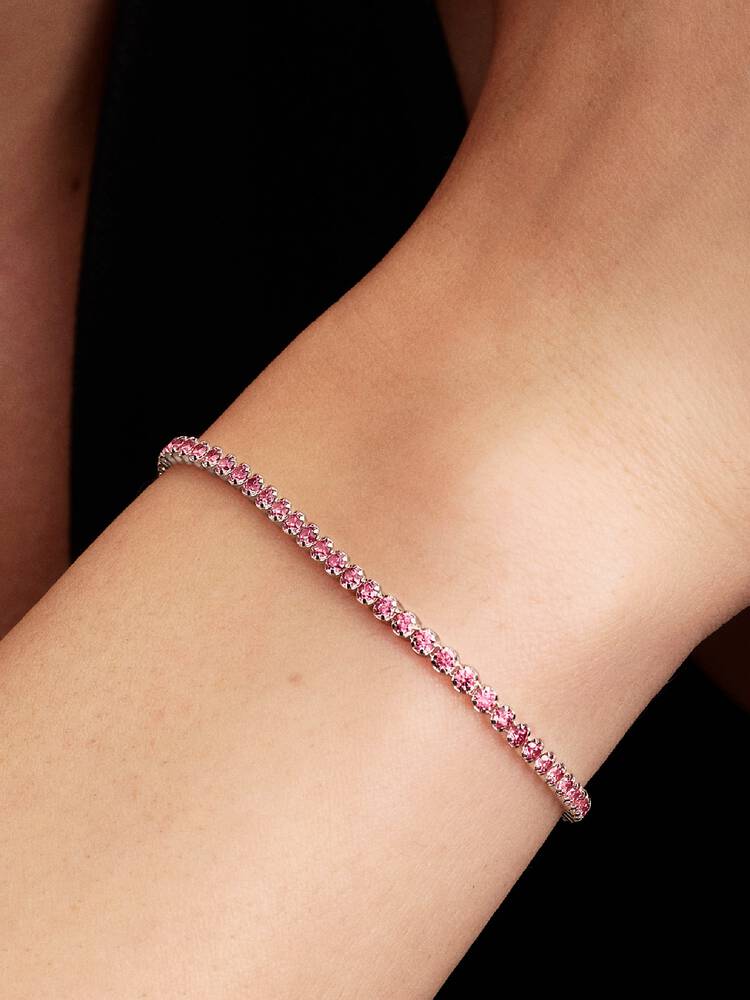 Pandora Pink Slim Tennis Bracelet