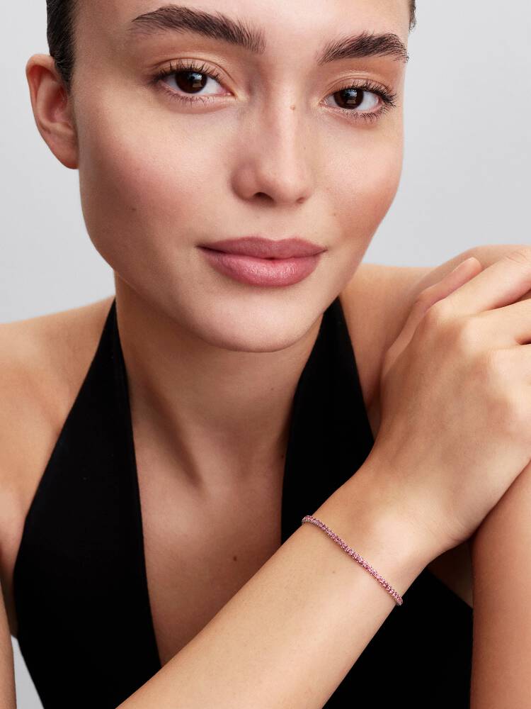 Pandora Pink Slim Tennis Bracelet