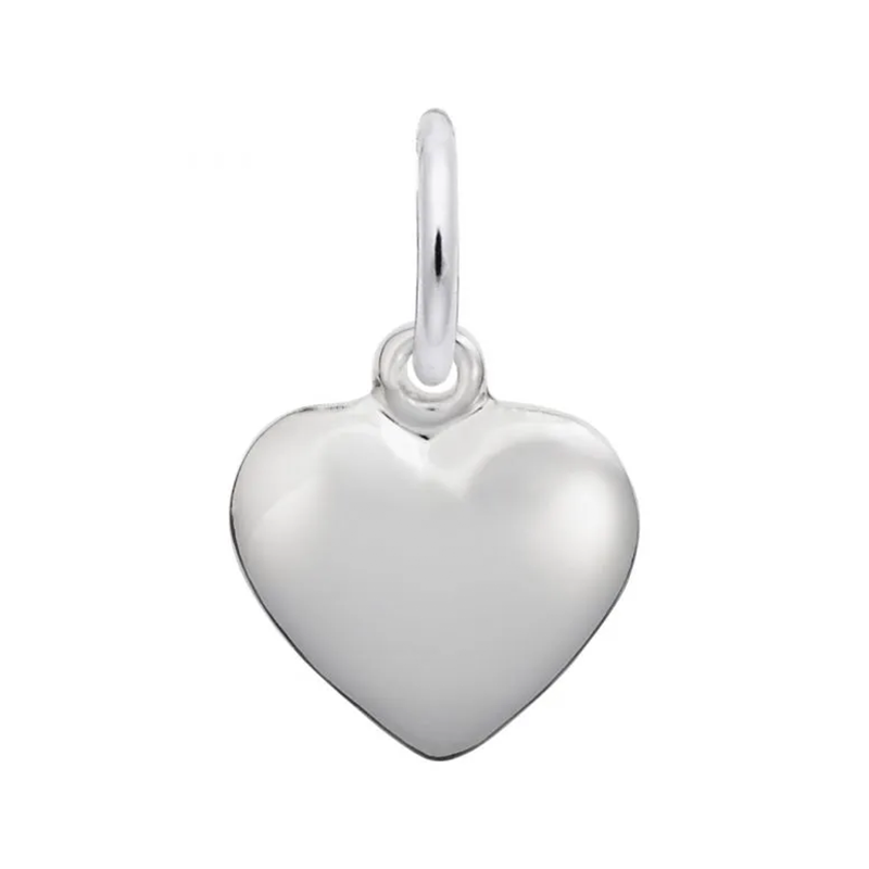 Sterling Silver Small Puffy Heart Charm
