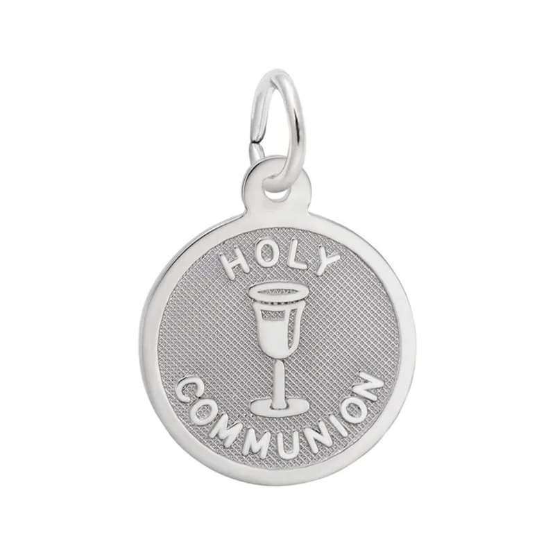 Petite Holy Communion Sterling Silver Disc Charm