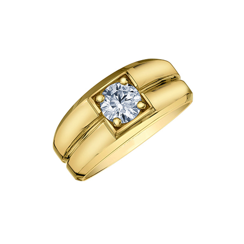 1.04ct Lab Grown Diamond Men’s Solitaire Ring in 14K Yellow Gold