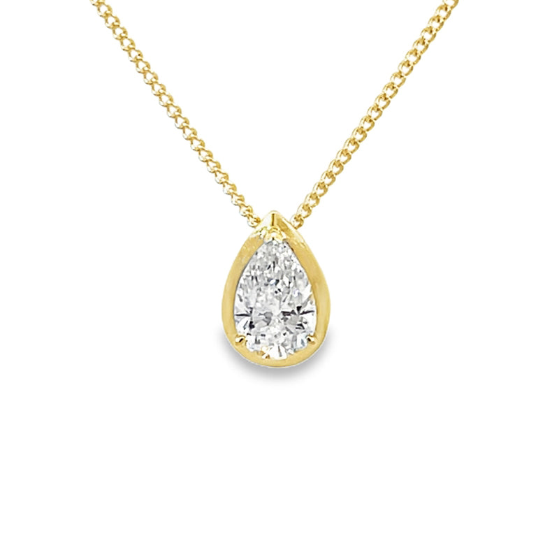 10K Yellow Gold 0.50CT Lab Grown Diamond Pear Shape Pendant