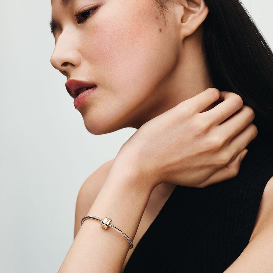 Pandora Clear Sparkling Row Clip Charm