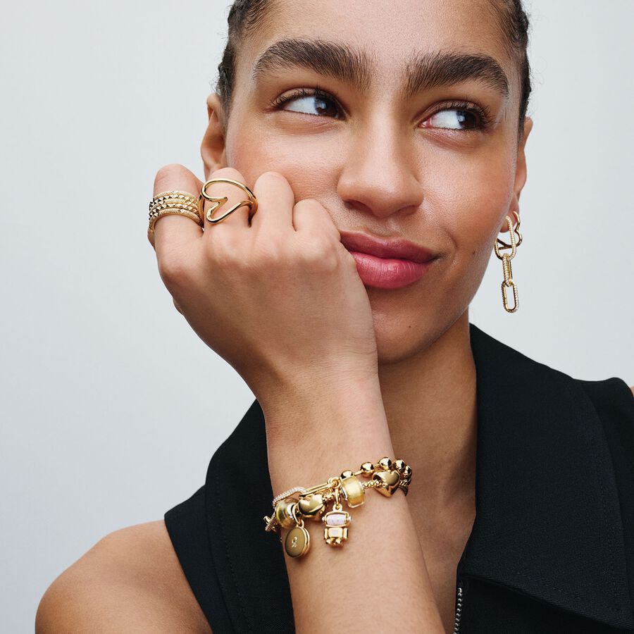 Pandora Openable &amp; Engravable Love Locket Yellow Dangle Charm