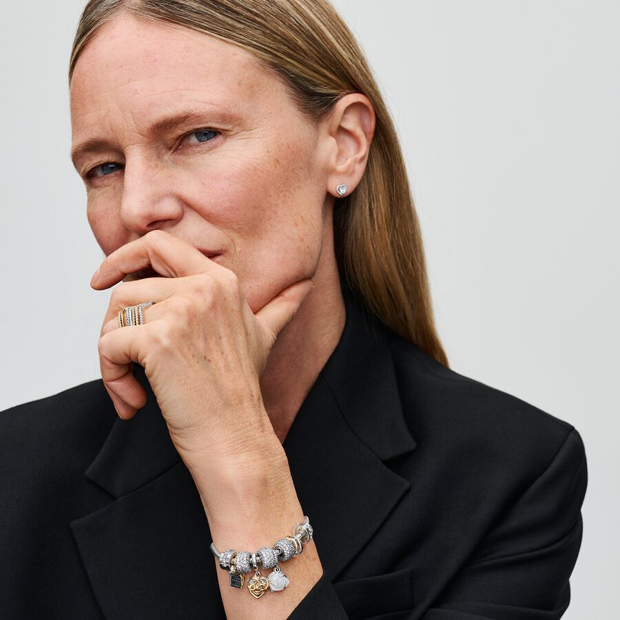 Pandora Two-tone Grandma&#39;s House Dangle Charm