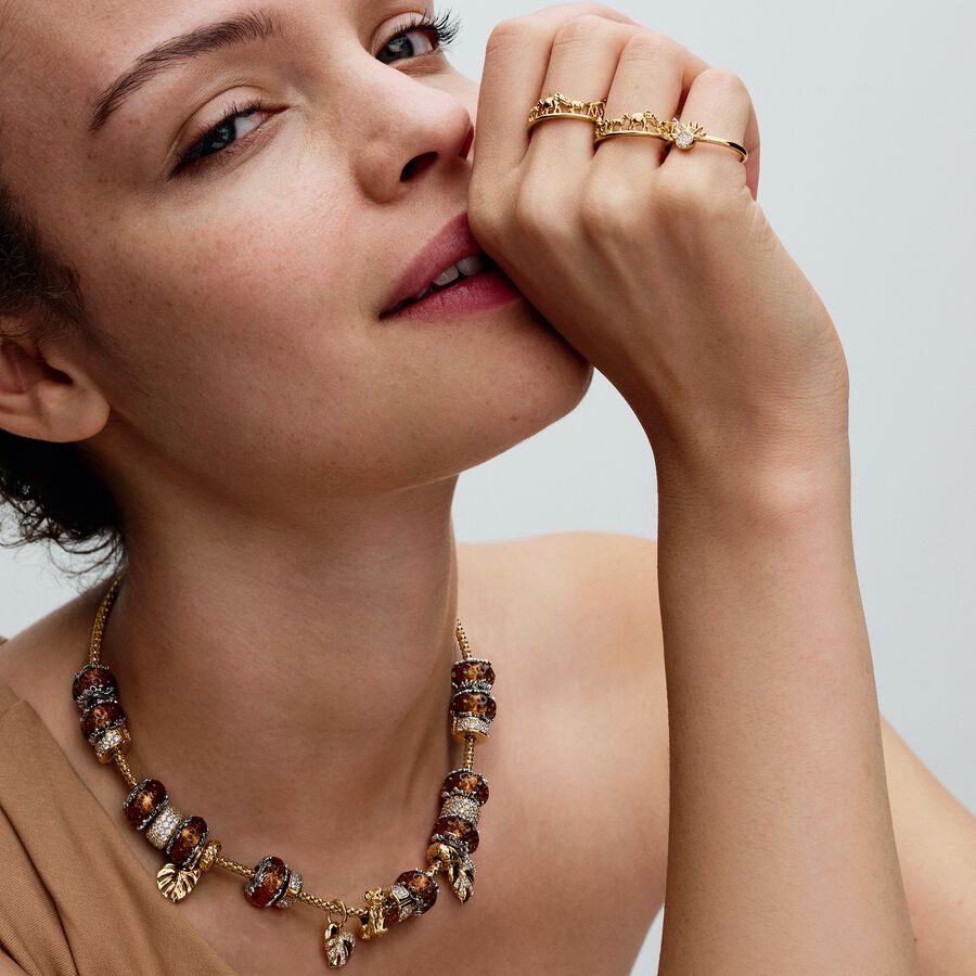 Pandora Sparkling Monstera Leaf Dangle Charm