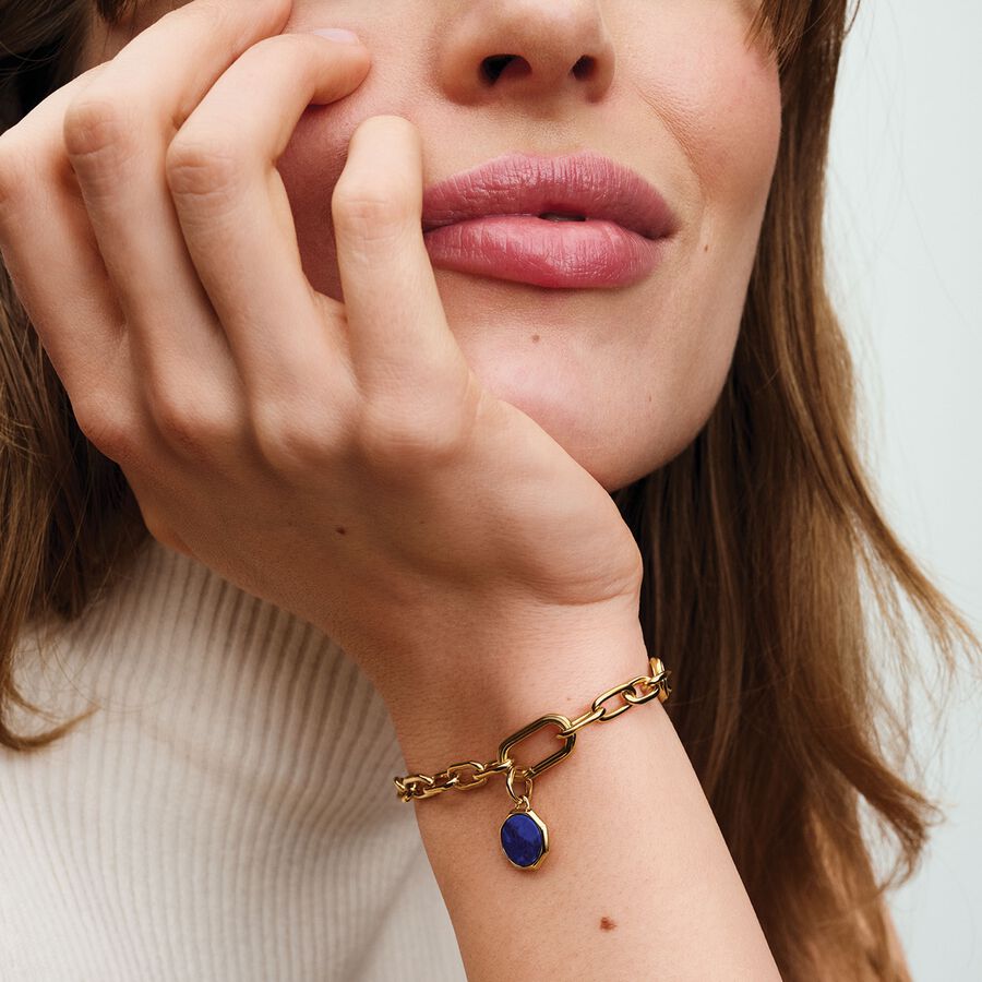 Pandora Blue Engravable Mini Medallion Charm