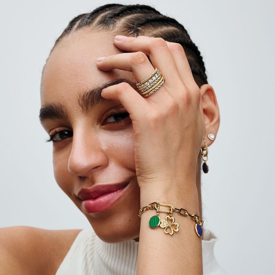 Pandora Green Engravable Mini Medallion Charm