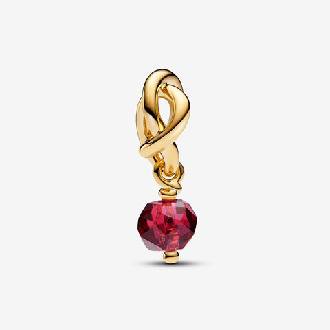 Pandora Faceted True Red Eternity Circle Dangle Charm