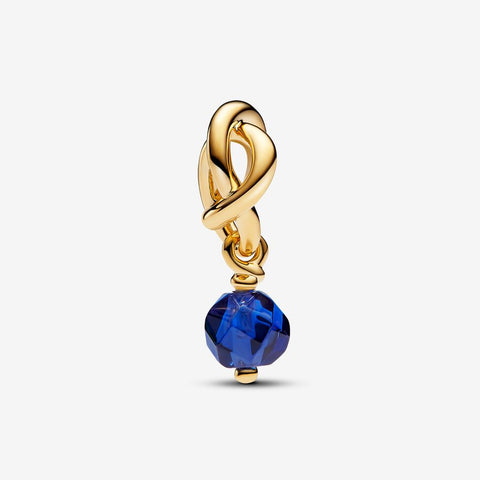 Pandora Faceted Blue Eternity Circle Dangle Charm