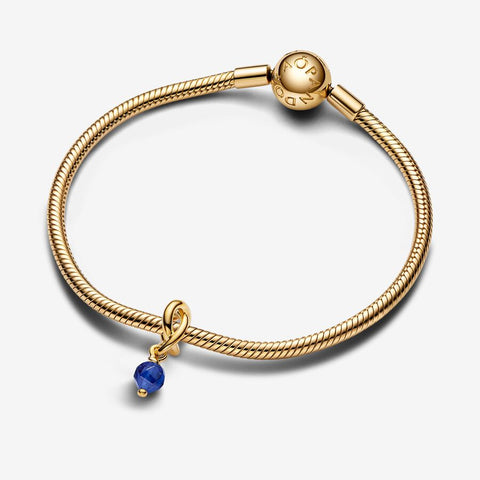 Pandora Faceted Blue Eternity Circle Dangle Charm