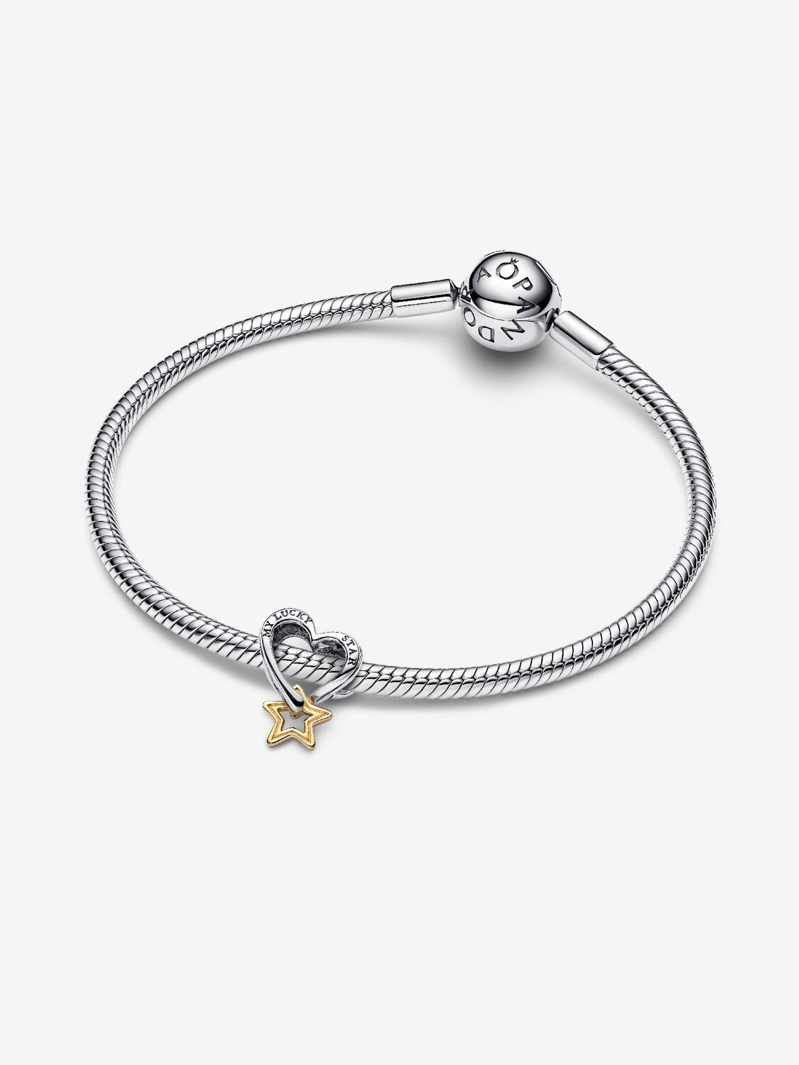 Pandora Lucky Star &amp; Heart Charm