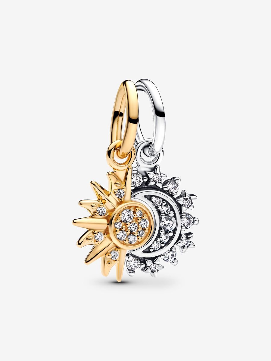 Pandora Splittable Sun &amp; Moon Dangle Charm