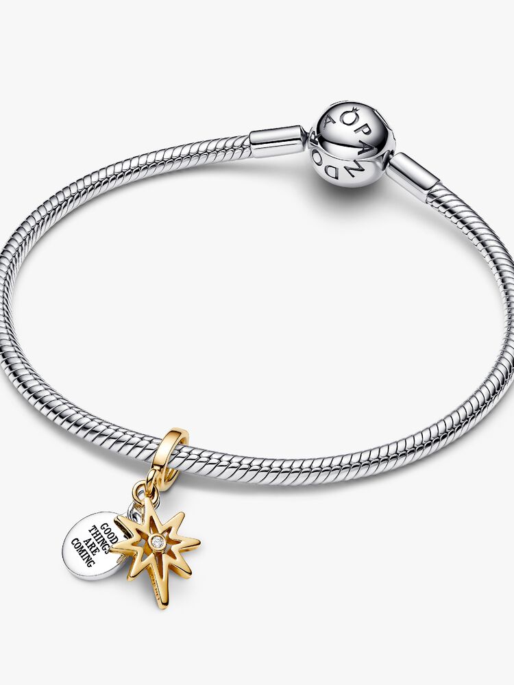 Pandora Engravable North Star Lab-grown Diamond Dangle Charm