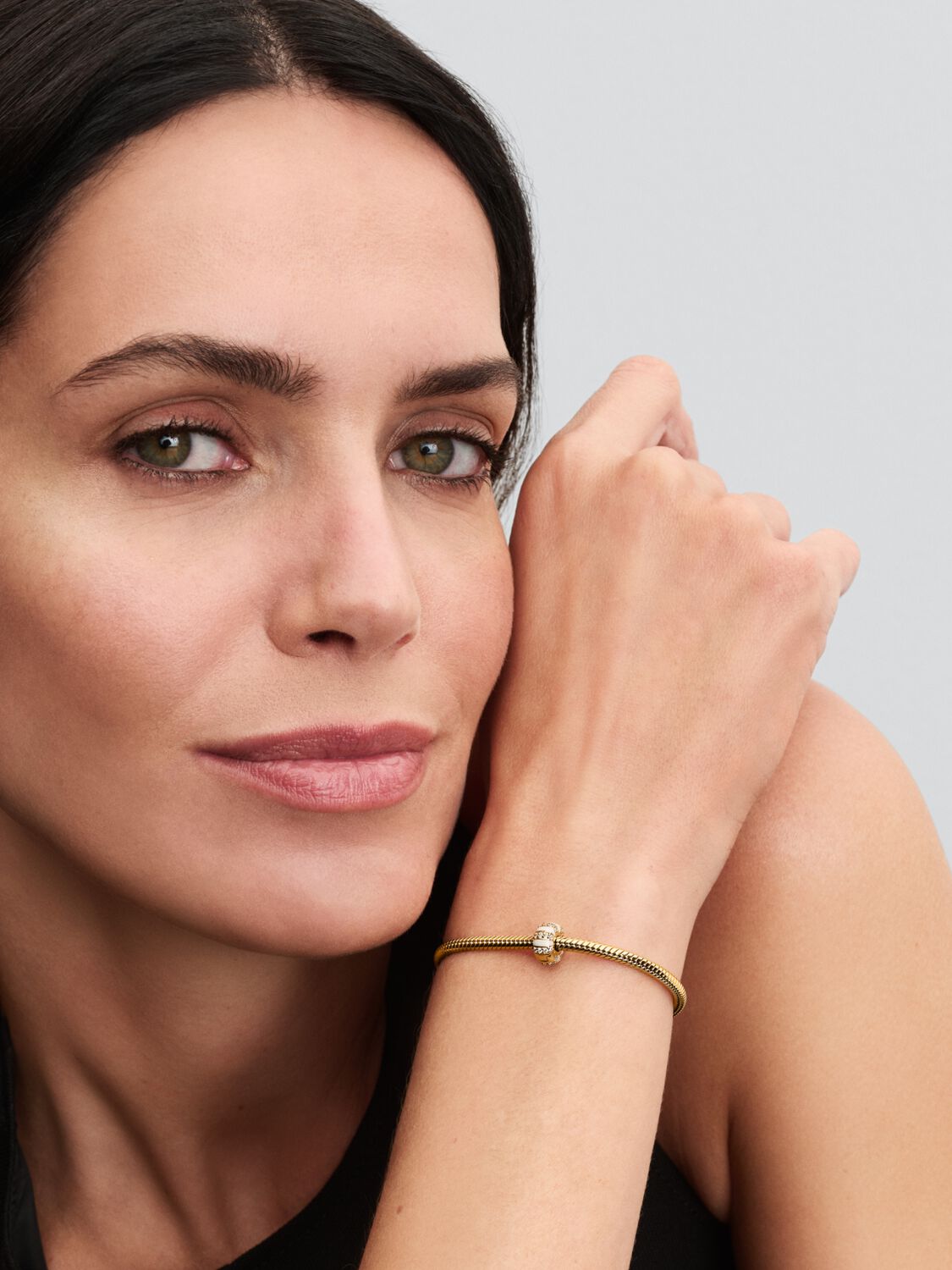 Pandora Stones &amp; Enamel Gold Plated Clip Charm