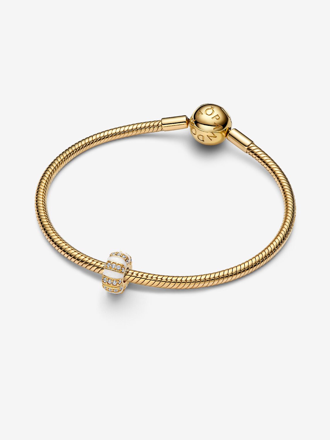 Pandora Stones &amp; Enamel Gold Plated Clip Charm